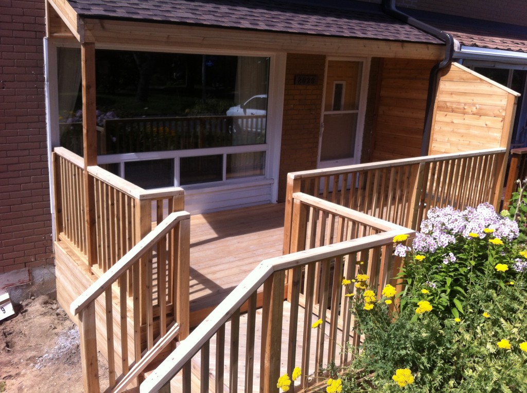 Cedar porch