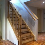Custom Oak stairs and railing