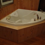 Custom pine tub surround