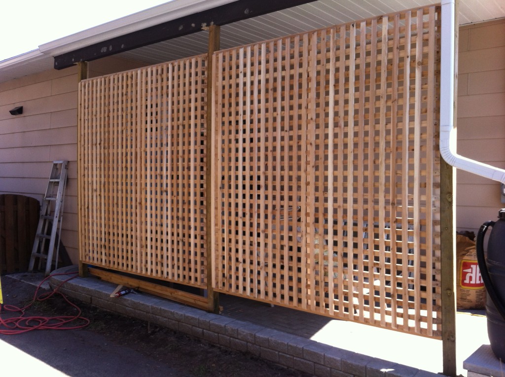 Custom cedar privacy screen