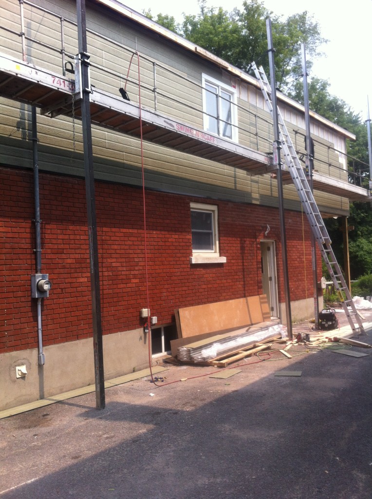 Siding on 2nd storey addition