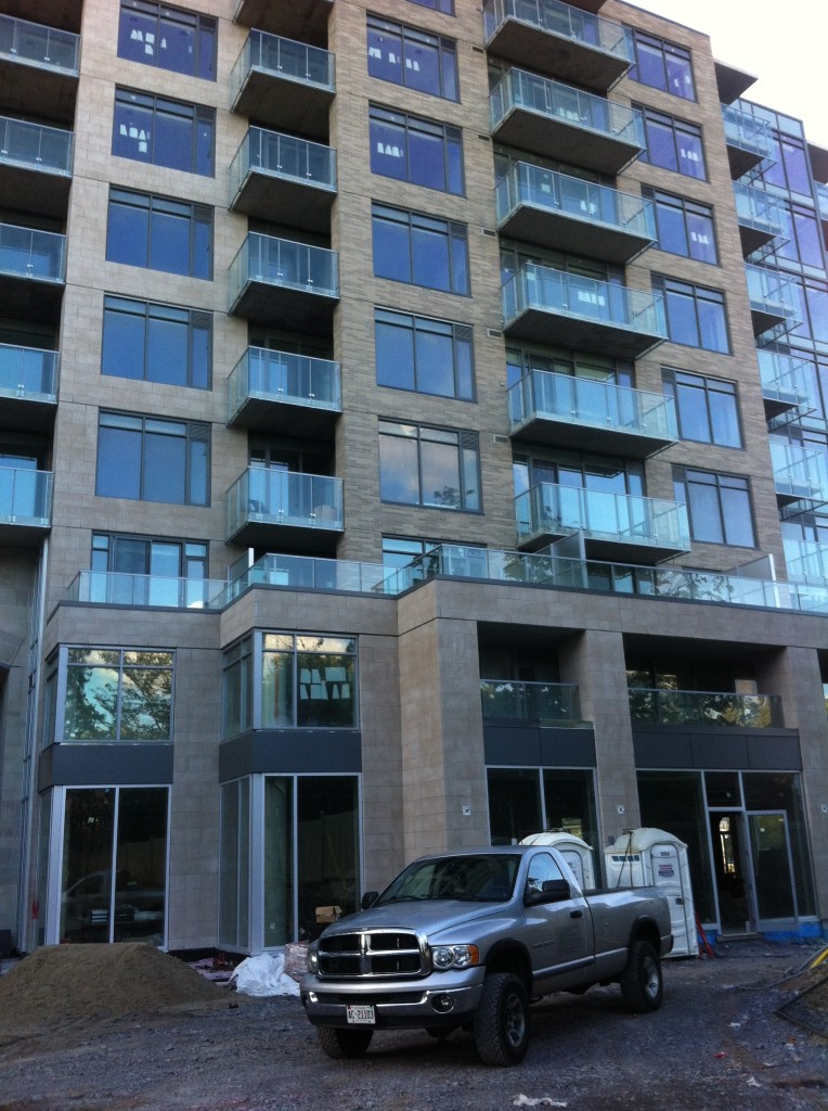 Truck on large commercial site