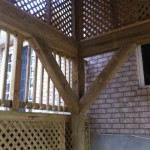 Timber framed covered deck