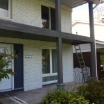 Trex balcony with aluminum clad posts