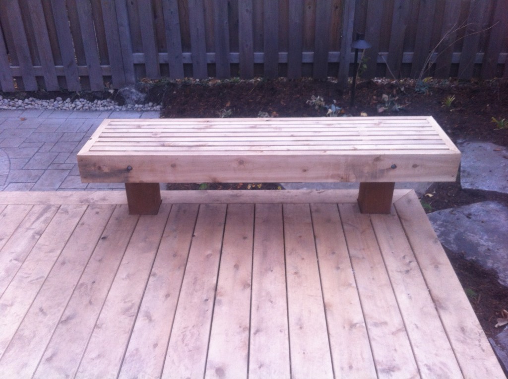 Cedar bench