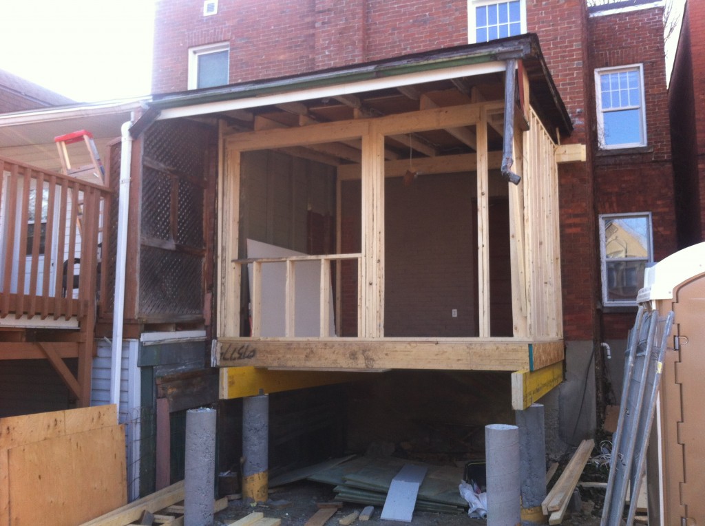 Rebuilding and straightening out an old 3 season addition