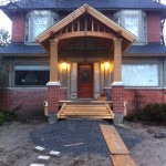 Custom timber framed porch- extremely detailed, landscaping to be done by others