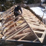 Handcut addition roof