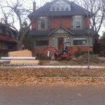 Excavating for concrete piers